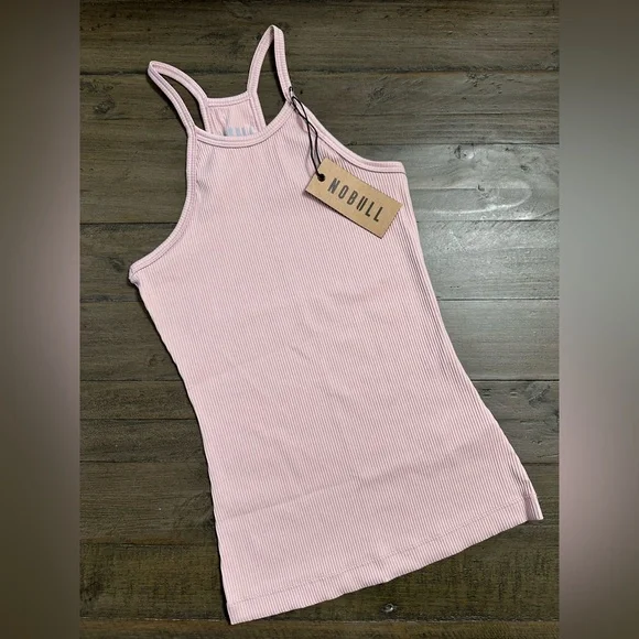 NWT NOBULL Ribbed Halter Tank - XS - Dusty Rose - Picture 4 of 6